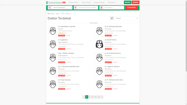 DokterDekat.com Web Preview