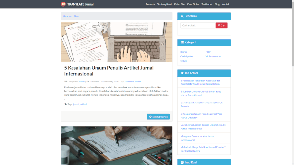 TranslateJurnal.com Web Preview
