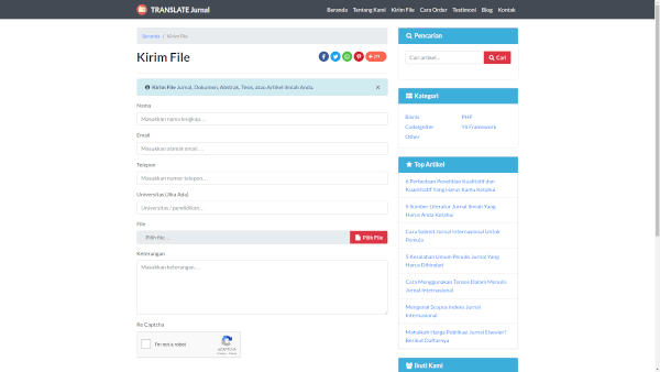 TranslateJurnal.com Web Preview